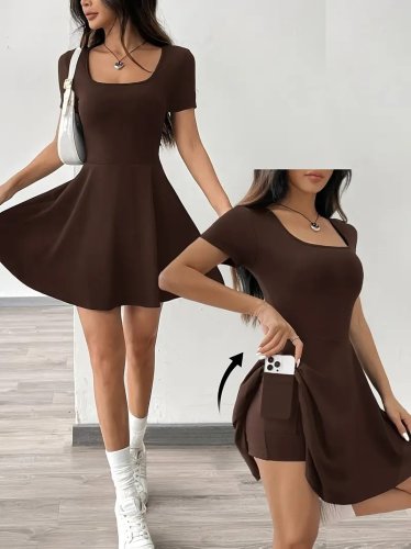 Kadın kısa kollu dalgıç elbise 