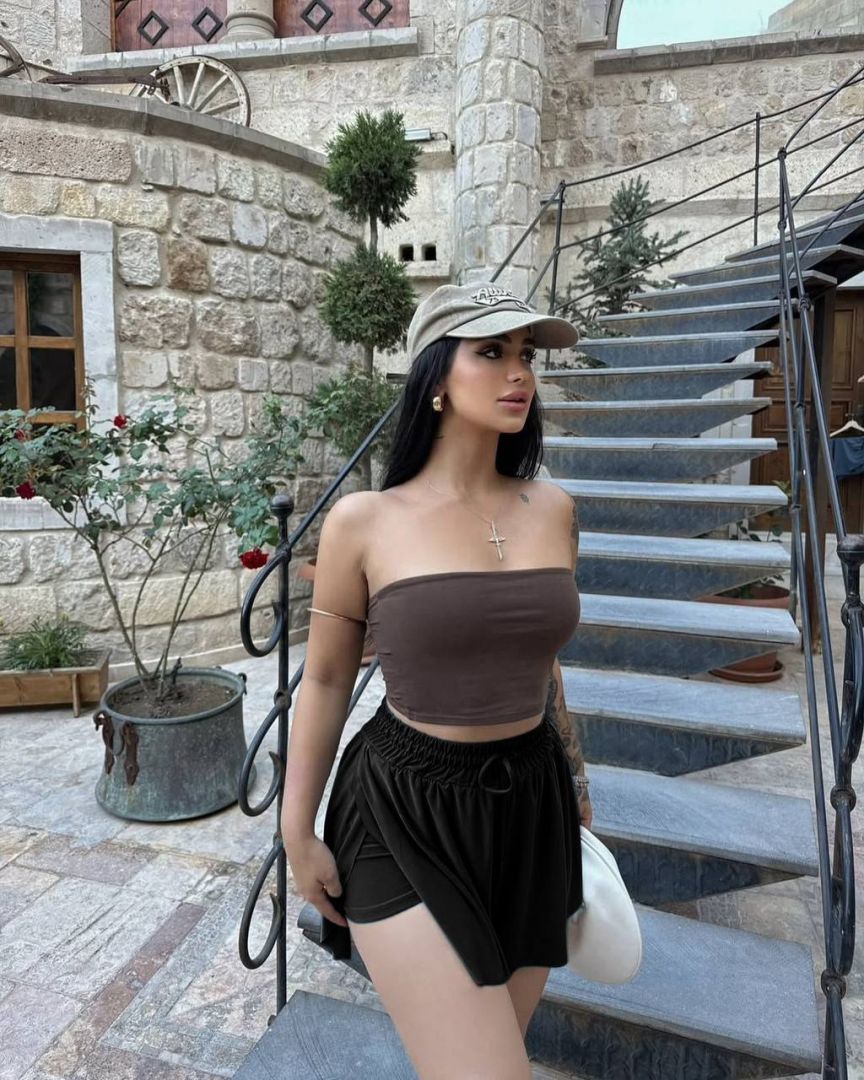 Fırfır detay şort etek 