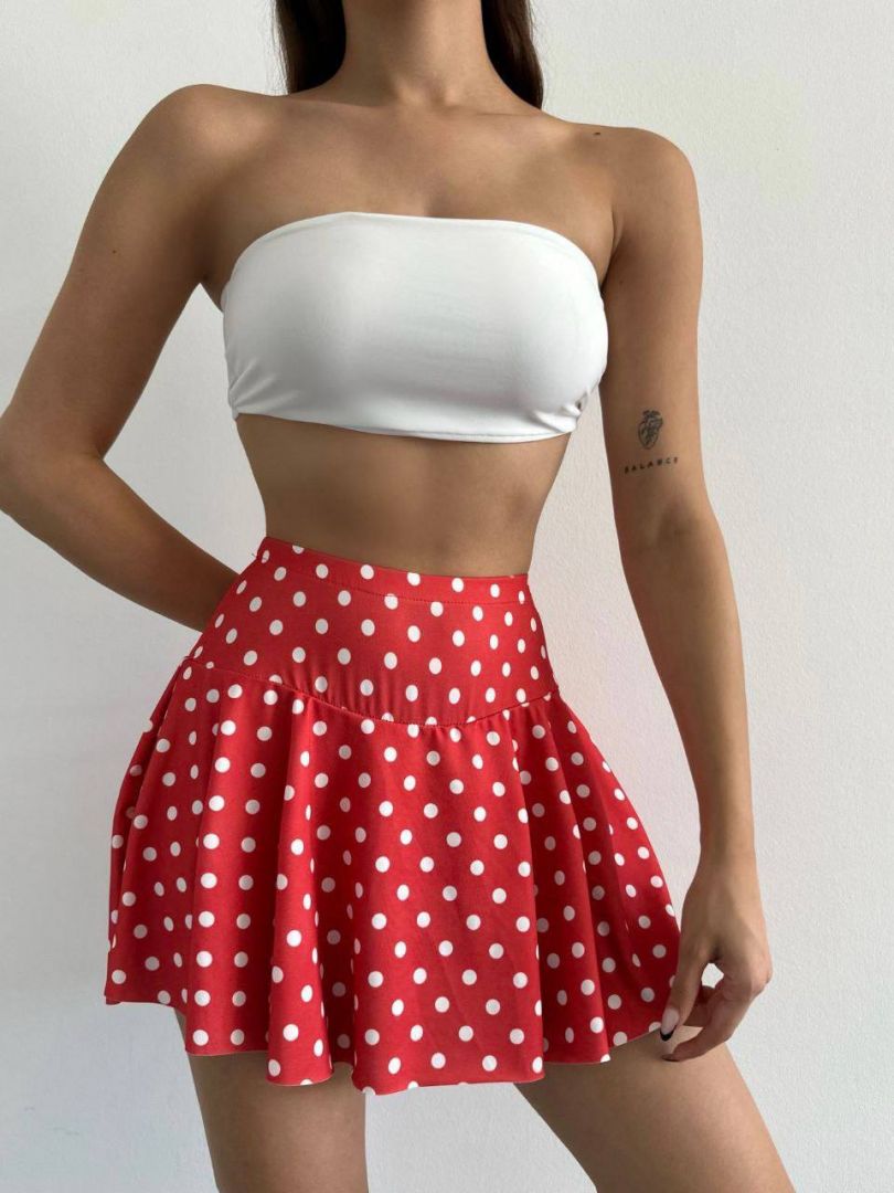 Rahat kesim şort etek kırmızı