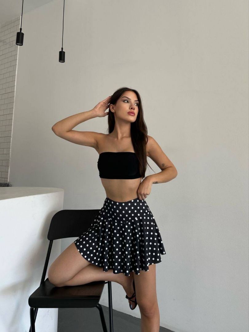 Rahat kesim şort etek siyah 